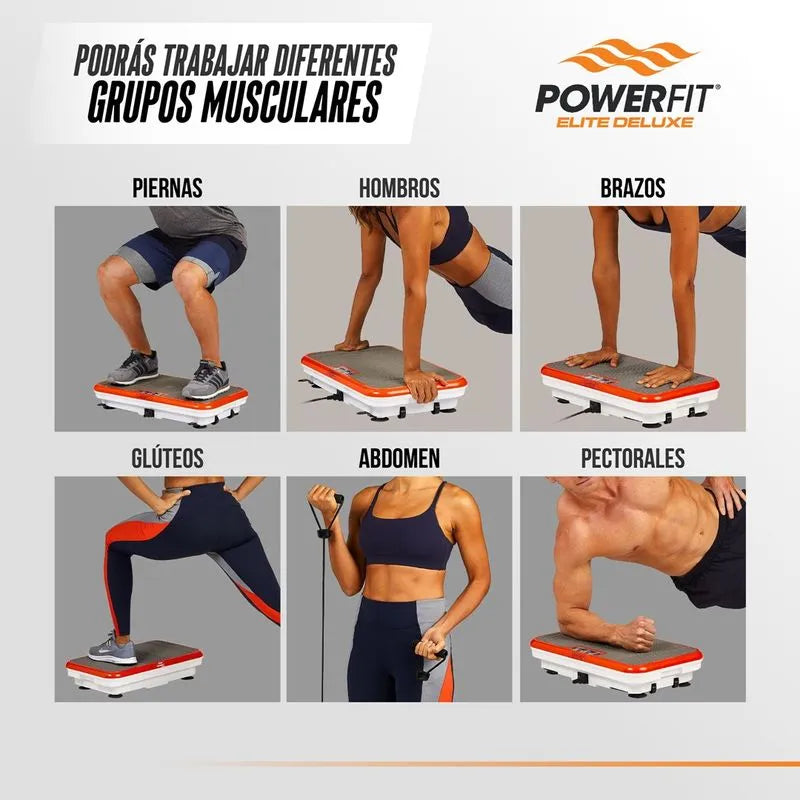 Power Fit Elite DELUXE-Plataforma Vibratoria de  Ejercicio