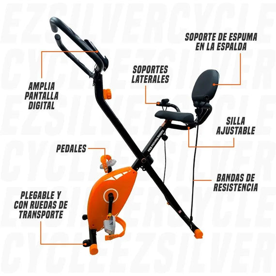 EZ Silver Cycle-Bicicleta estática para entrenamiento