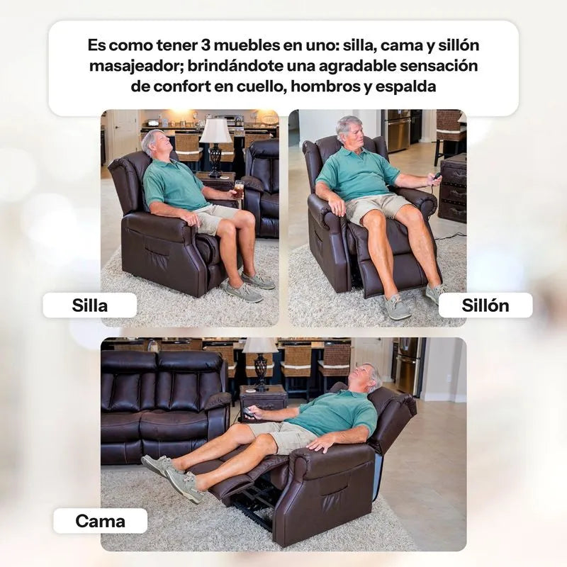 Stand Up Seat - Sillón elevador Deluxe masajeador y reclinable