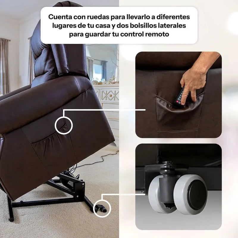 Stand Up Seat - Sillón elevador Deluxe masajeador y reclinable