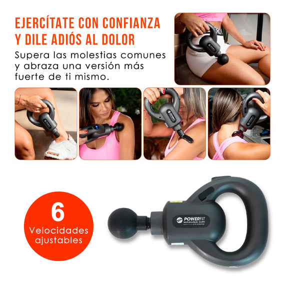 Power Fit Massage Gun Advanced - Mini pistola de masaje de tejido profundo