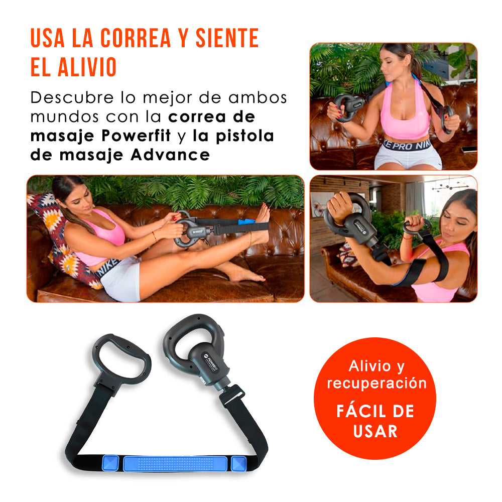 Power Fit Massage Gun Advanced - Mini pistola de masaje de tejido profundo